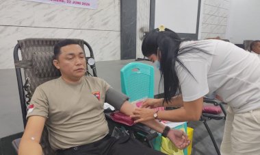 Peringati-HUT-Bhayangkara-ke-80,-Polres-Sikka-Gelar-Donor-Darah-dan-Himpun-27-Kantong-Darah