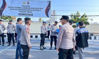 Wakapolres-Sikka-Pimpin-Apel-Fungsi,-Propam-Bergerak-Tegakkan-Ketertiban-Personel