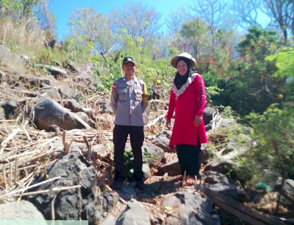 Personil Polsek Alok Polres Sikka Polda NTT laksanakan koordinasi dan monitoring ielompok tani dalam rangka  ketahanan pangan nasional
