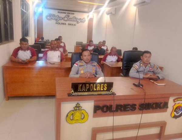 “Transparan dan Akuntabel, Polres Sikka Ikuti Zoom Penutupan BPK RI Bersama Wakapolda NTT”