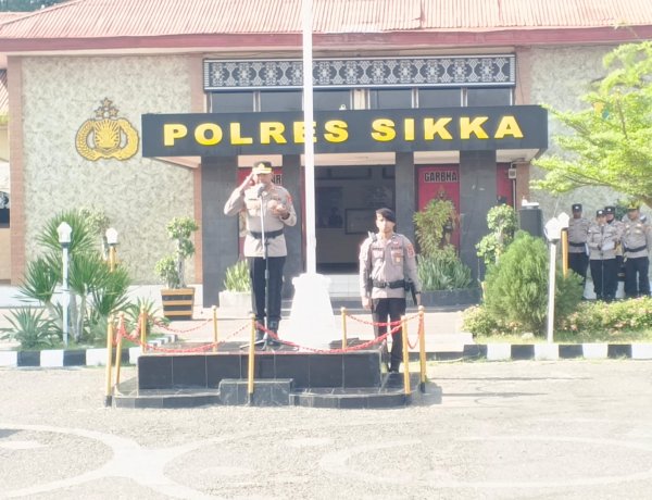 Sertijab dan Kenaikan Pangkat Warnai Momen Regenerasi di Polres Sikka Polda NTT