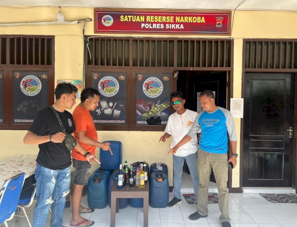 Operasi Tegas Satresnarkoba Polres Sikka Polda NTT: 315 Liter Arak dan Vodka Ilegal Diamankan”