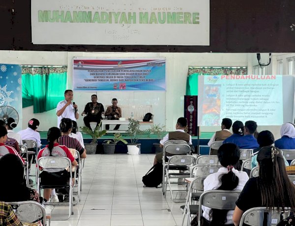 “Kasat Resnarkoba Polres Sikka Polda NTT Ajak Mahasiswa Jadi Pelopor Generasi Anti Narkoba dan Anti Seks Bebas”