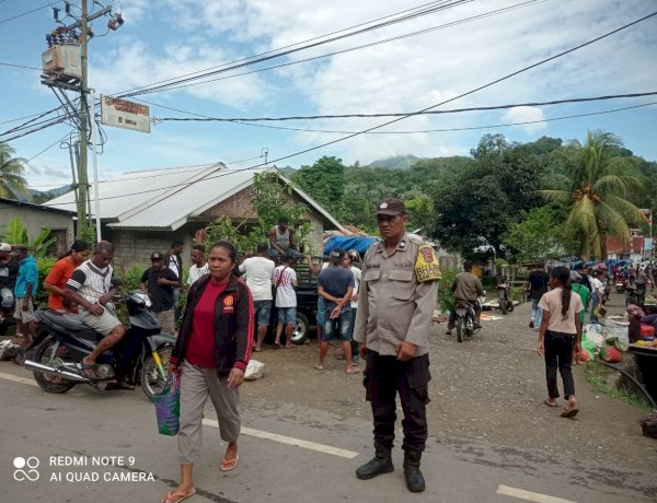 Polsek Paga Polres Sikka Jaga Ketat Pasar Lekebai, Judi dan Premanisme Tak Diberi Ruang