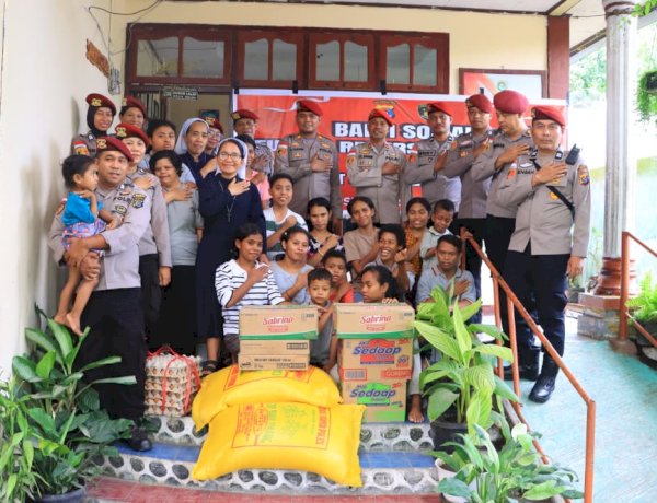 “Sentuhan Kemanusiaan Reserse Polres Sikka Polda NTT Hadirkan Senyum di Panti Asuhan Alma Nita”