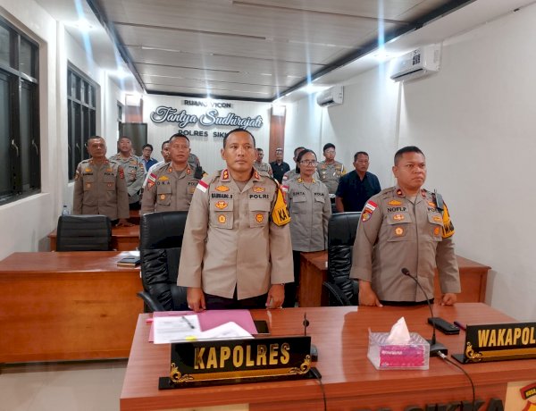 Dari Ruang Vicon, Polres Sikka Polda NTT Serap Arah Strategis Kapolri Tutup Tahun 2025
