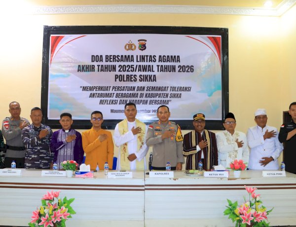 Doa Bersama Lintas Agama Polres Sikka Polda NTT: Merawat Toleransi, Menyatukan Doa untuk Negeri dan Korban Bencana