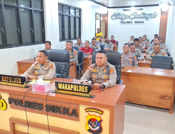 Evaluasi dan Konsolidasi Nasional, Polres Sikka Polda NTT Hadiri Anev Operasi Lilin, Amanusa II dan Operasi Ketupat 2026.