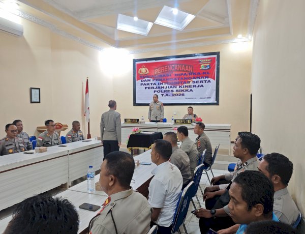 DIPA 2026 Digelar, Polres Sikka Polda NTT Tegaskan Arah Kinerja Transparan dan Profesional