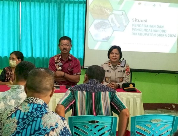 Kapolsek Alok Suarakan Kamtibmas dan Kewaspadaan Bencana dalam Rakor Lintas Sektoral Alok Timur