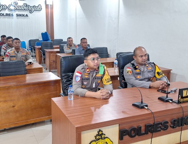 “Dari Vicon ke Aksi: Polres Sikka Siap Hadapi Tantangan Hukum Era AI”