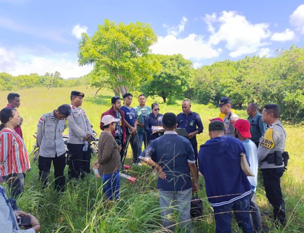 “Polres Sikka Tampil Sigap, Konstatering Lahan Sengketa di Wolomarang Berlangsung Tertib”