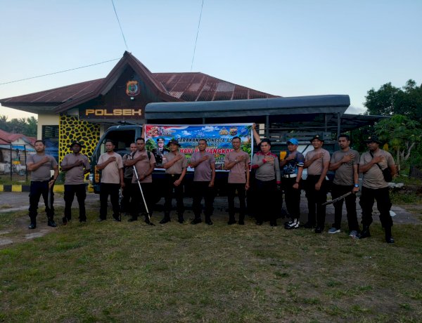 “Jelang Hari Bhayangkara ke-80, Polres Sikka Gelar Gerakan Indonesia Asri di Polsek Nita”