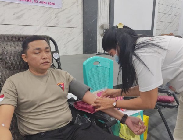 Peringati HUT Bhayangkara ke-80, Polres Sikka Gelar Donor Darah dan Himpun 27 Kantong Darah