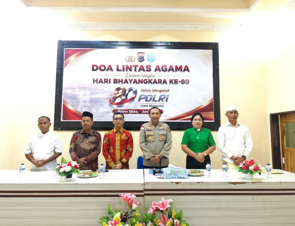 Merawat Toleransi, Menguatkan Pengabdian: Polres Sikka Satukan Doa Lintas Agama di Hari Bhayangkara ke-80