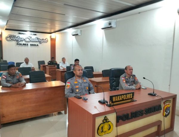 Polres Sikka Ikuti Zoom Meeting Asistensi dan Pendampingan Mall Pelayanan Publik Wilayah Polda NTT