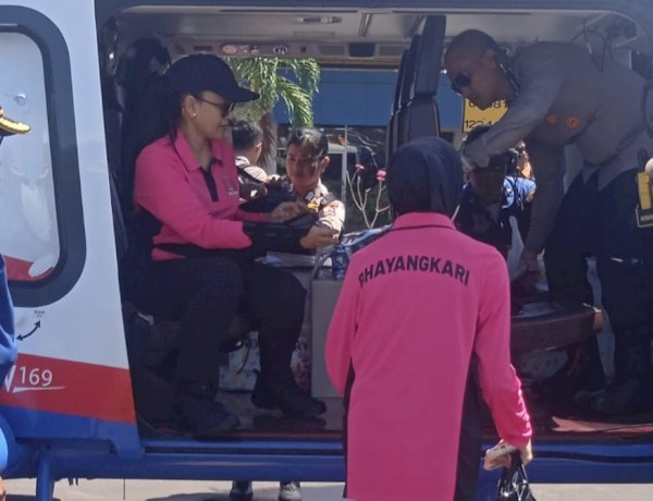 Maumere Pintu Transit, Maukaro Ende Titik Pengabdian: Ketum Bhayangkari Bawa Misi Kemanusiaan untuk Korban Gempa Flores