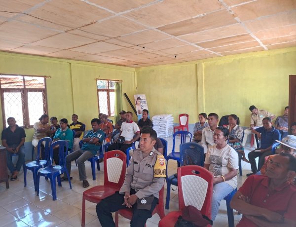 Hadir di Tengah Aspirasi Warga, Pospam Tana Wawo Polsek Paga Kawal Musrenbang Desa Renggarasi