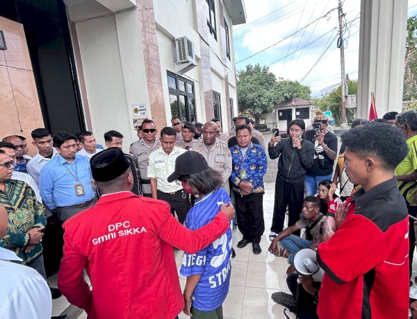 Polres Sikka Kawal Aspirasi Mahasiswa GMNI, Pengamanan dan Peliputan Berjalan Humanis dan Terukur