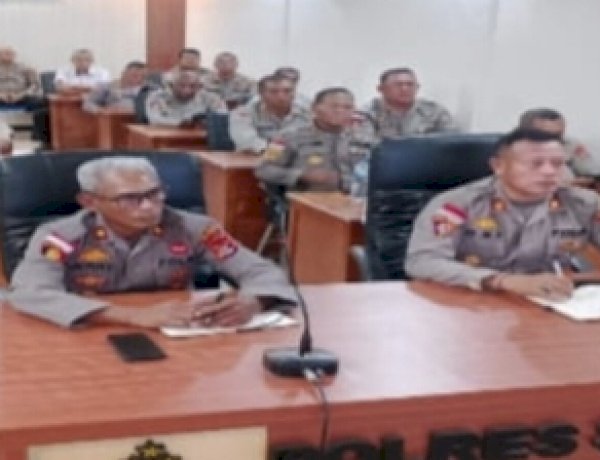 Dukung Program Prioritas Kapolri, Polres Sikka Ikuti Zoom Meeting Arahan Kaposko Presisi Polri