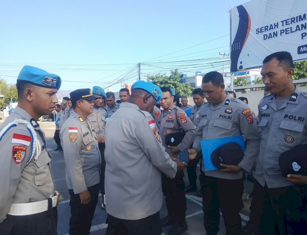 Polres Sikka Tingkatkan Disiplin Personel, Propam Laksanakan Gaktiblin Usai Apel Pagi