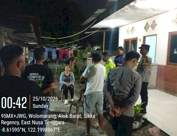 Respons Cepat Polres Sikka Tindak Lanjuti Pengaduan 110, Keributan Rumah Tangga Berujung Mediasi