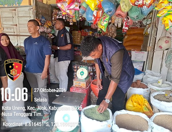 Polres Sikka Perketat Pengawasan Pangan, Beras hingga Telur Jadi Sasaran Pemeriksaan