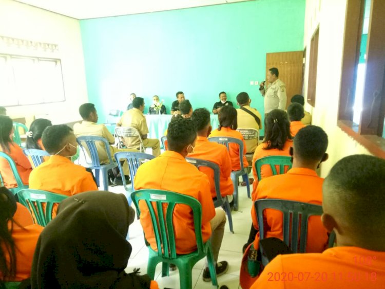 Kapolsek Paga Hadiri Acara Penerimaan Mahasiswa KKN Di Kec. Tanawawo
