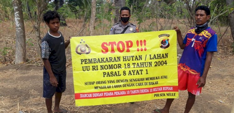 Sambangi Warga Dusun Kloangbeit, Bripka Istanto Ajak Warga Untuk Tidak Membakar Hutan