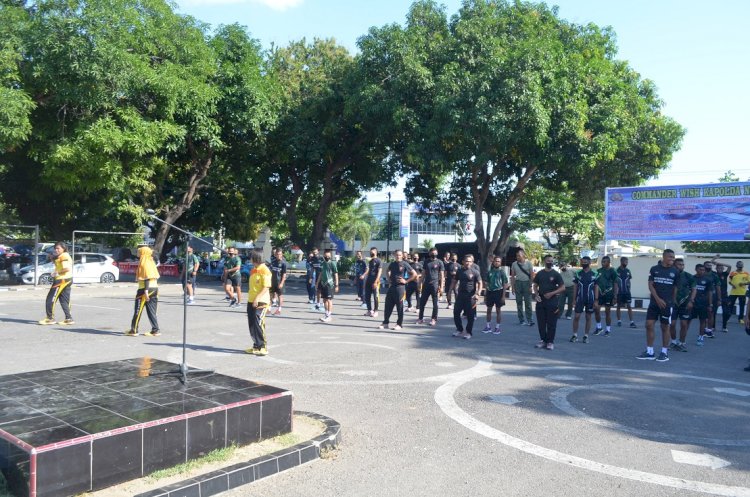 Tingkatkan Sinergitas dan Soliditas, TNI-Polri Olahraga Bersama