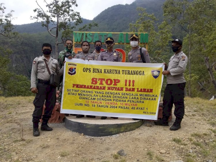Operasi Bina Karuna Turangga 2020, Sat Binmas Polres Sikka Ajak Masyarakat Desa Pogon Untuk Tidak Bakar Hutan Dan Lahan