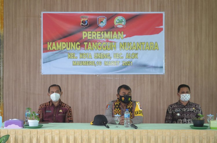 Polres Sikka Resmikan 6 Kampung Tangguh Nusantara Selama Bulan Maret 2021