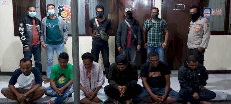 Polres Sikka Mengamankan 6 Pelaku Miras Dalam Operasi Penertiban Preman
