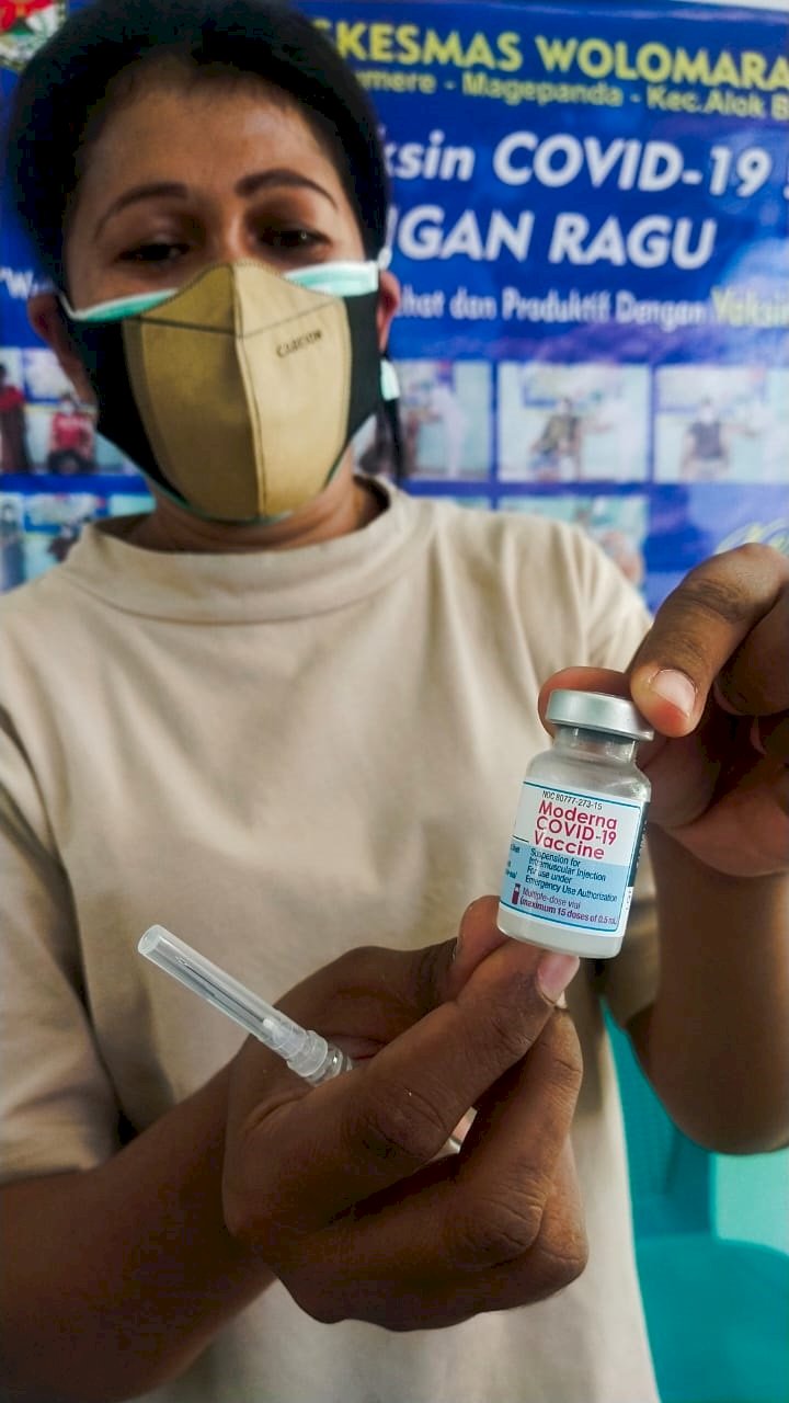 Polsek Alok amankan kegiatan vaksinasi tahap III untuk para tenaga kesehatan