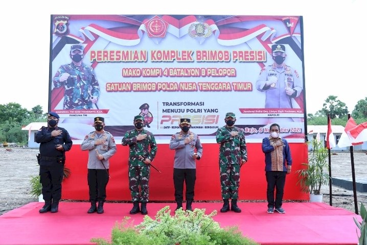 Resmikan Pembangunan Komplek Brimob Presisi, Kapolri Ingatkan Pentingnya Sinergitas TNI-Polri 
