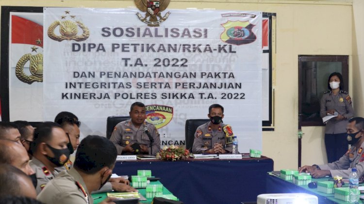 Bagren Polres Sikka Laksanakan Sosialisasi DIPA / RKA-KL TA. 2022