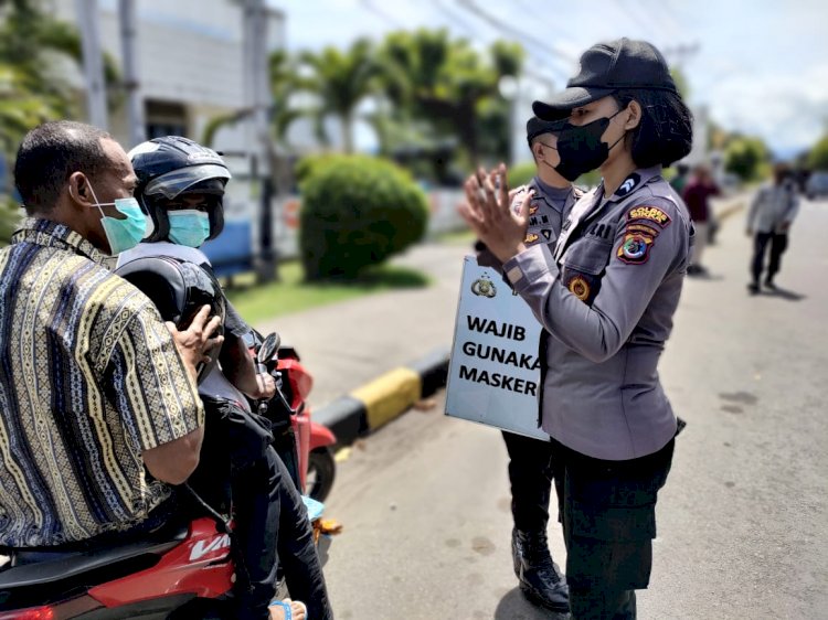 Tim Operasi Aman Nusa II Polres Sikka Kembali Gelar Razia Masker