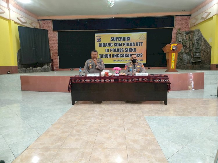 Tim Supervisi Bidang SDM Polda NTT Kunjungi Polres Sikka