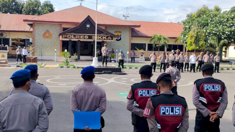Kapolres Sikka Pimpin Apel Jam Pimpinan dan Sampaikan Beberapa Penekanan