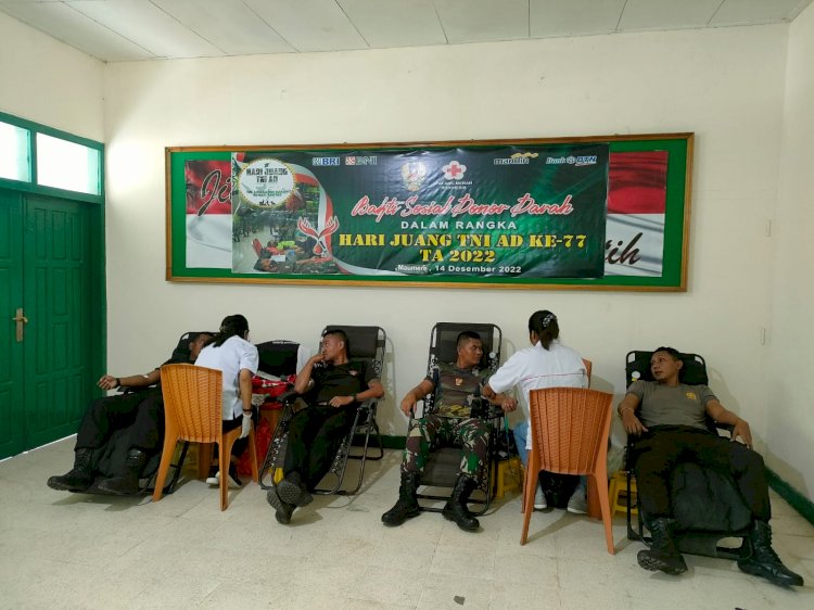 Polri Sikka Ikut Partisipasi Giat Donor Darah Dalam Rangka Hari Juang TNI AD