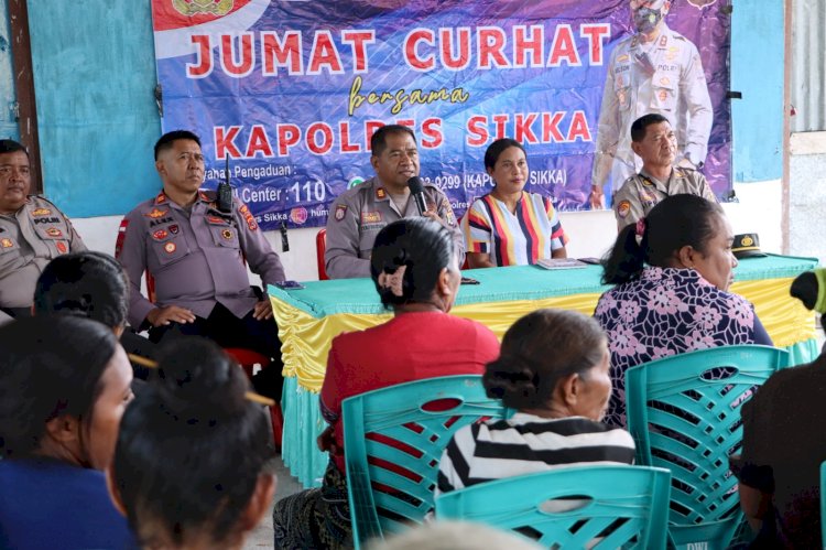 Jumat Curhat, Polres Sikka dengarkan dan serap aspirasi warga Desa Watuliwung