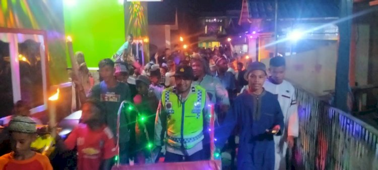 Polres Sikka Terjunkan Personil Amankan Malam Takbiran di Seputaran Kota Maumere