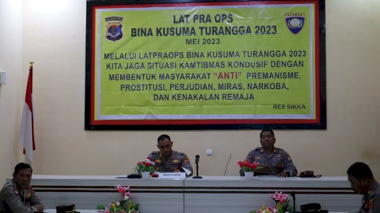 Kapolres Sikka Pimpin Latpraops Bina Kusuma Turangga 2023, Berikan Pelatihan dan Prosedur Cara Bertindak Personil