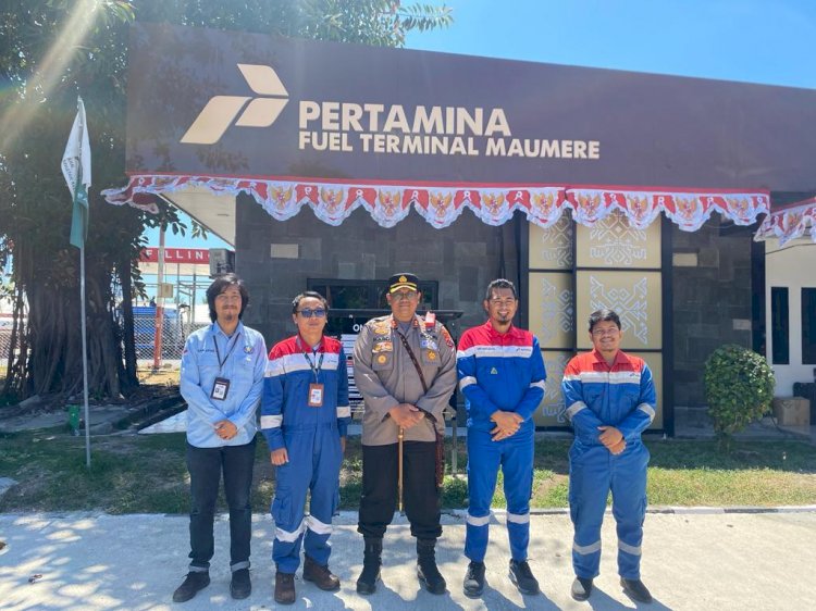 Jalin Silahturahmi, Kapolres Kunjungi PT PLN Persero UP3 Flores Bagian Timur, PT Pertamina Patra Niaga Fuel Terminal Maumere dan Kantor BMKG Kab. Sikka