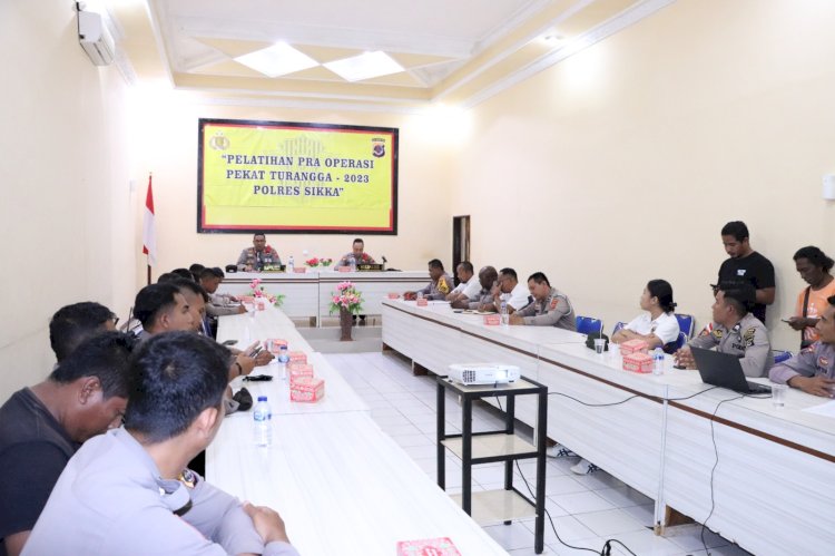 Kapolres Sikka Pimpin Latihan Pra Operasi Pekat Turangga-2023