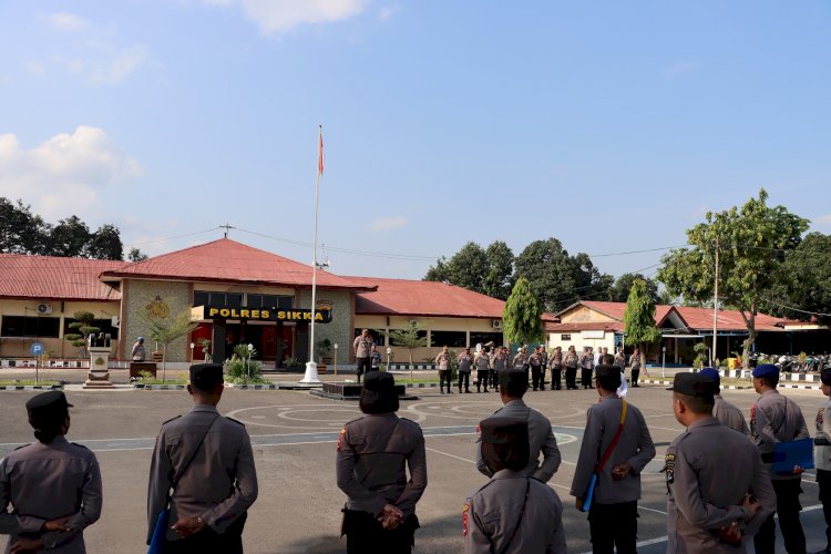 Kapolres Sikka Pimpin Apel Jam Pimpinan dan Sampaikan Beberapa Penekanan
