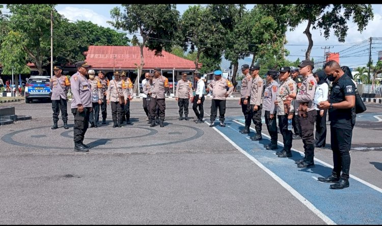Personel Polres Sikka Amankan 26 Titik Lokasi Kampanye wilayah di Kab. Sikka
