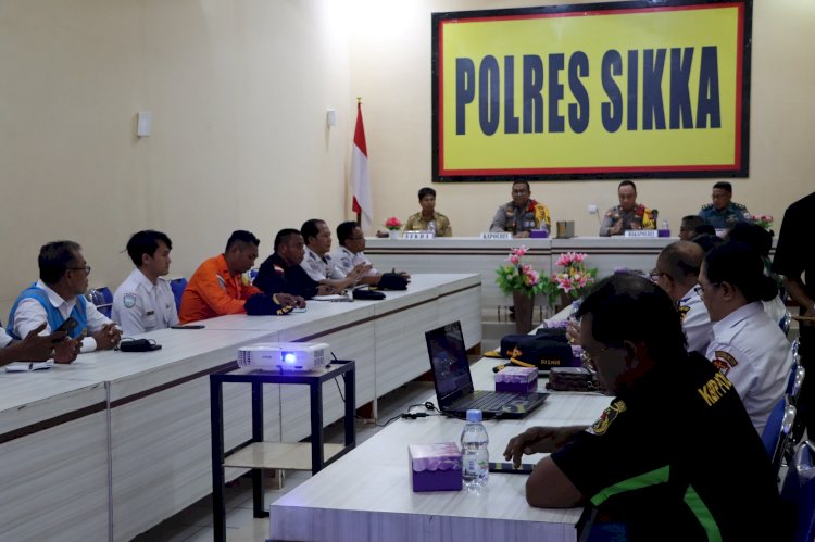 Polres Sikka Gelar Rakor Lintas Sektoral Operasi Lilin Pengamanan Natal dan Tahun Baru 2024