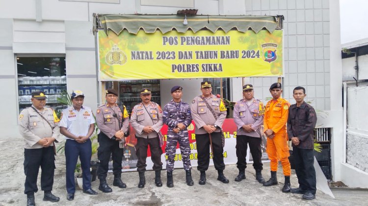 Kapolres Sikka Pimpin Monitoring Pos Pengamanan Operasi Lilin Turangga 2023