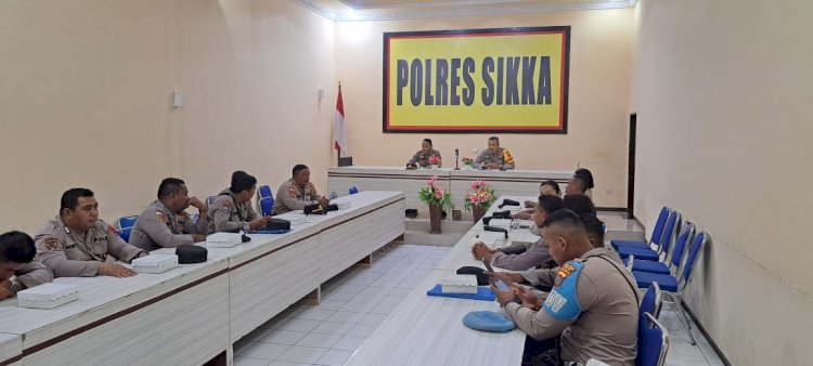 Polres Sikka Laksanakan Anev Operasi Lilin Turangga 2023